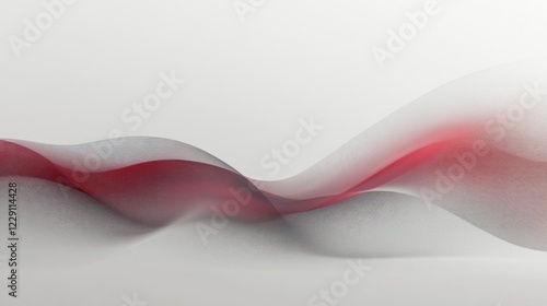 Red wave abstract design, soft background, website banner