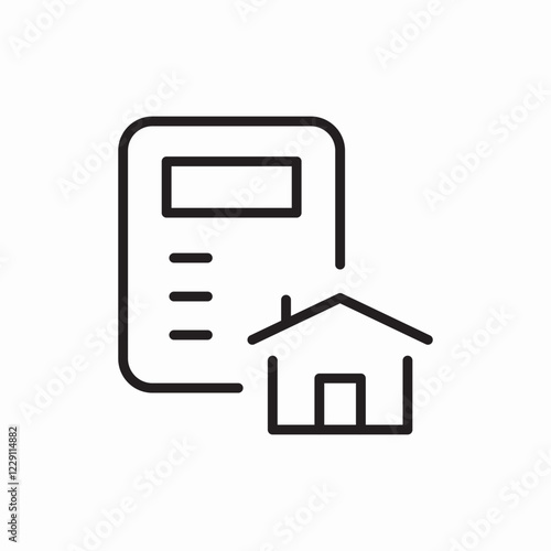 Property document house contract icon vector sign