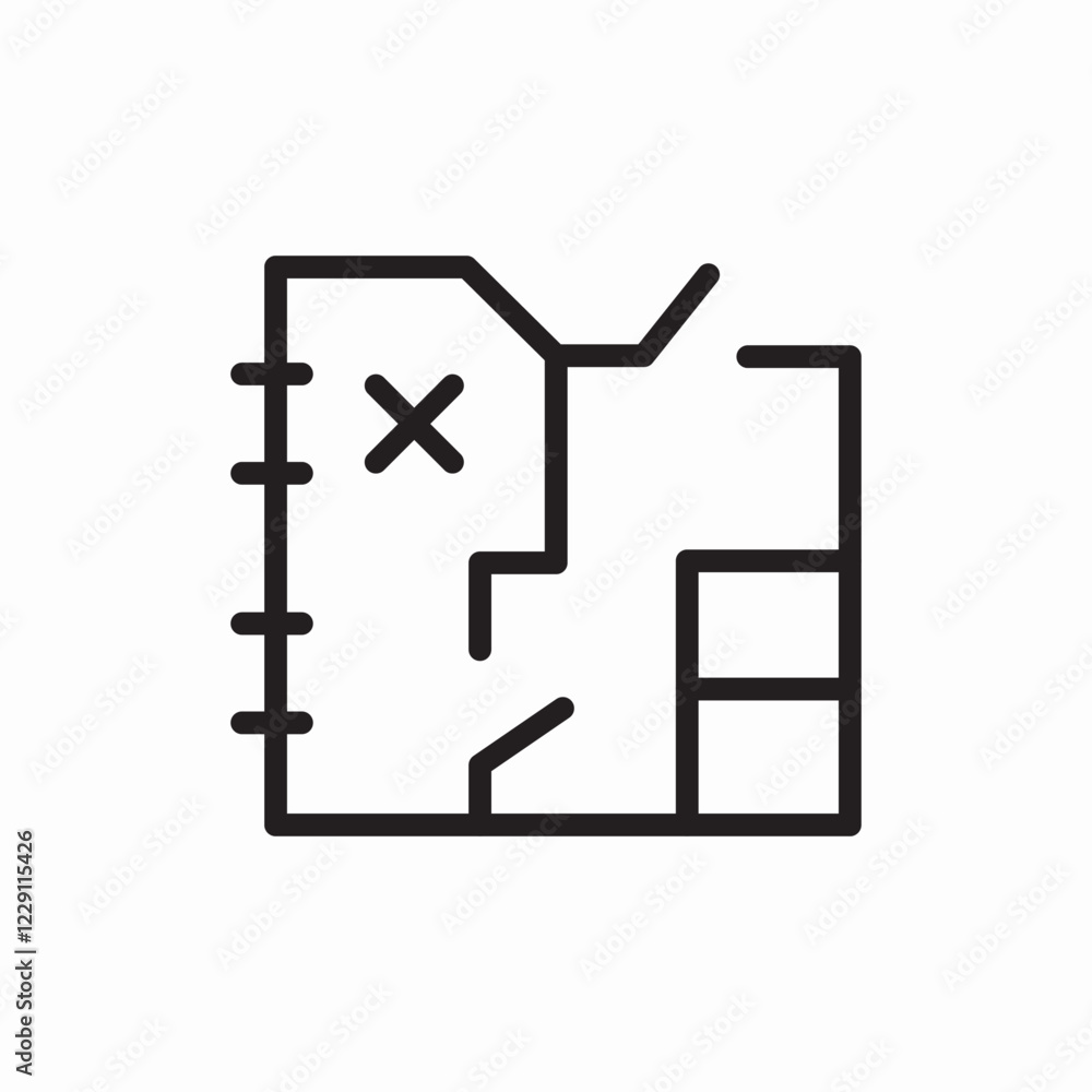 Building construction site plan icon vector sign Building construction site plan icon vector sign