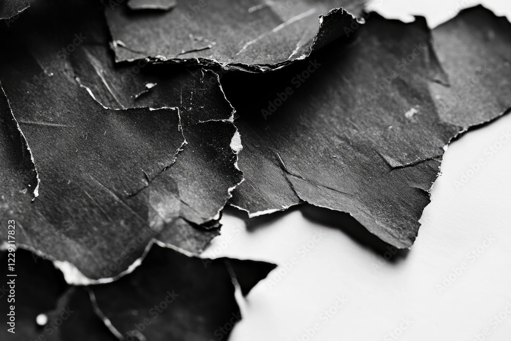 A close-up view of a cluster of leaves in monochrome tones A close-up view of a cluster of leaves in monochrome tones