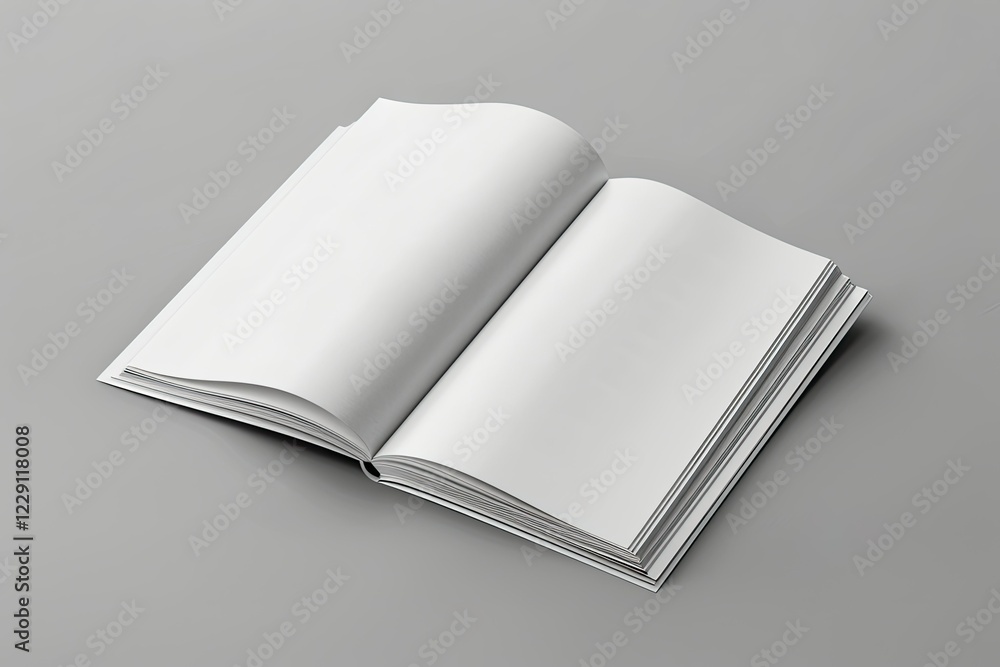 High Quality Image of Blank Open Brochures on Grey Background High Quality Image of Blank Open Brochures on Grey Background