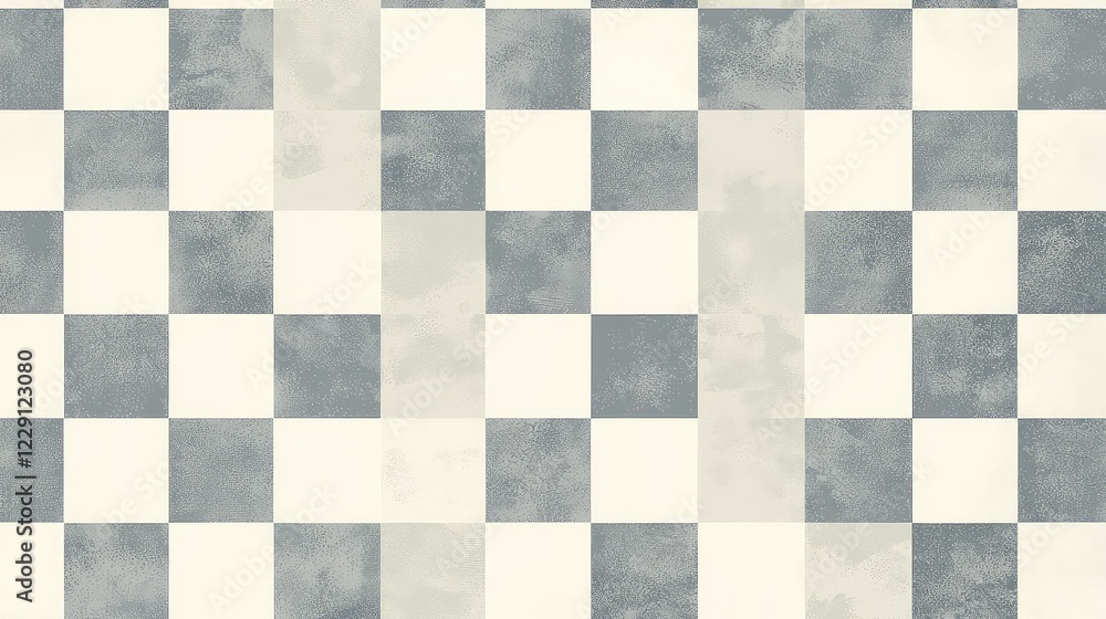 Textured Checkerboard Pattern in Soft Gray and Cream Tones Textured Checkerboard Pattern in Soft Gray and Cream Tones