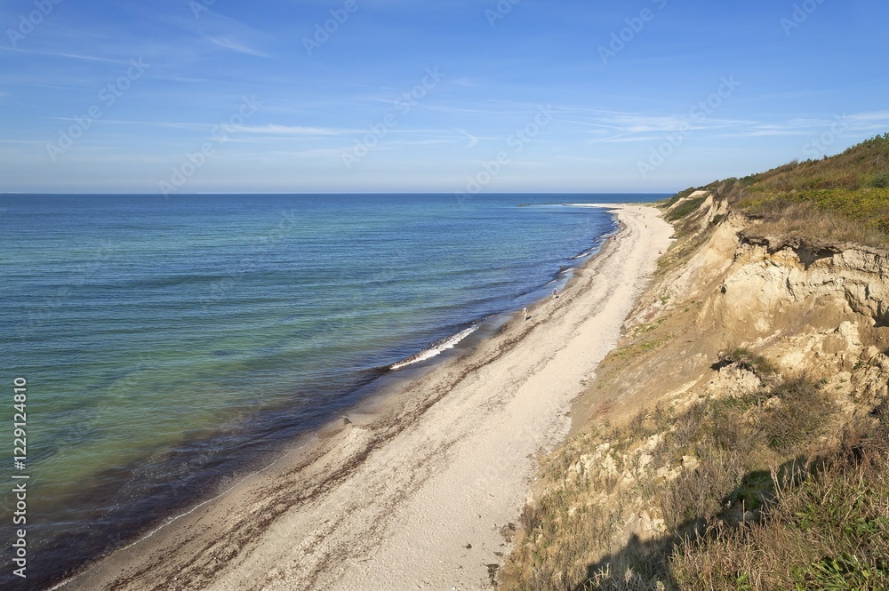 Baltic Sea beach with cliffs, Ahrenshoop, Darß, Mecklenburg-Western Pomerania, Germany, Europe Baltic Sea beach with cliffs, Ahrenshoop, Darß, Mecklenburg-Western Pomerania, Germany, Europe