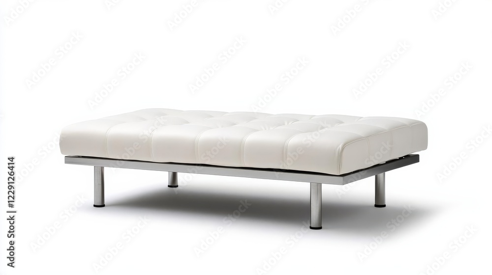 Elegant aluminum-framed daybed with sharp, clean edges Elegant aluminum-framed daybed with sharp, clean edges