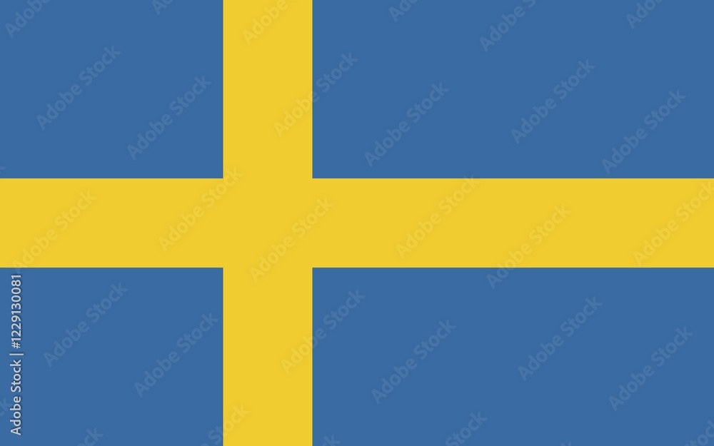 Fototapeta premium Flag of Sweden, Vector illustration