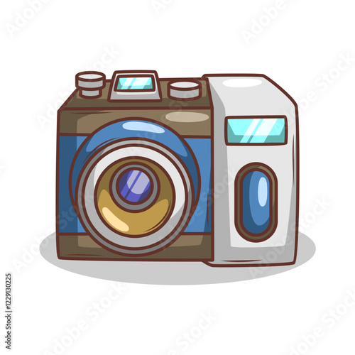 retro film cartoon camera illustration