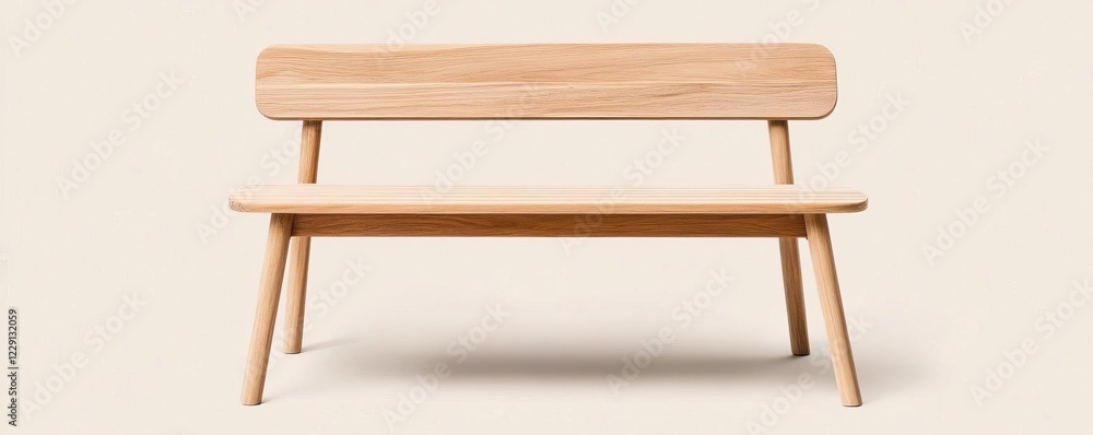 Minimalist bench with clean edges and sustainable teak wood Minimalist bench with clean edges and sustainable teak wood