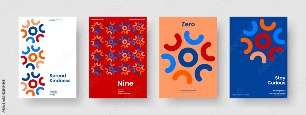Obraz premium Creative Report Layout. Isolated Book Cover Design. Geometric Flyer Template. Banner. Poster. Brochure. Background. Business Presentation. Portfolio. Magazine. Handbill. Notebook. Catalog. Journal