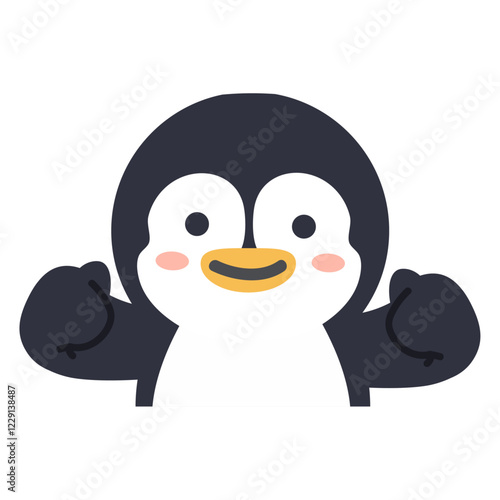 cute adorable penguin thumb up animal