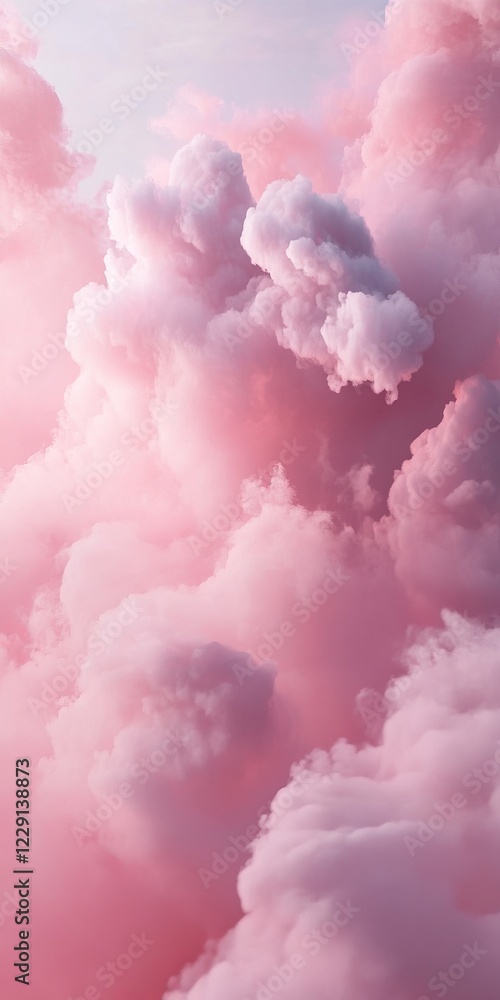 Soft pink clouds create a dreamy, serene atmosphere, evoking feelings of peace and imagination. Soft pink clouds create a dreamy, serene atmosphere, evoking feelings of peace and imagination.