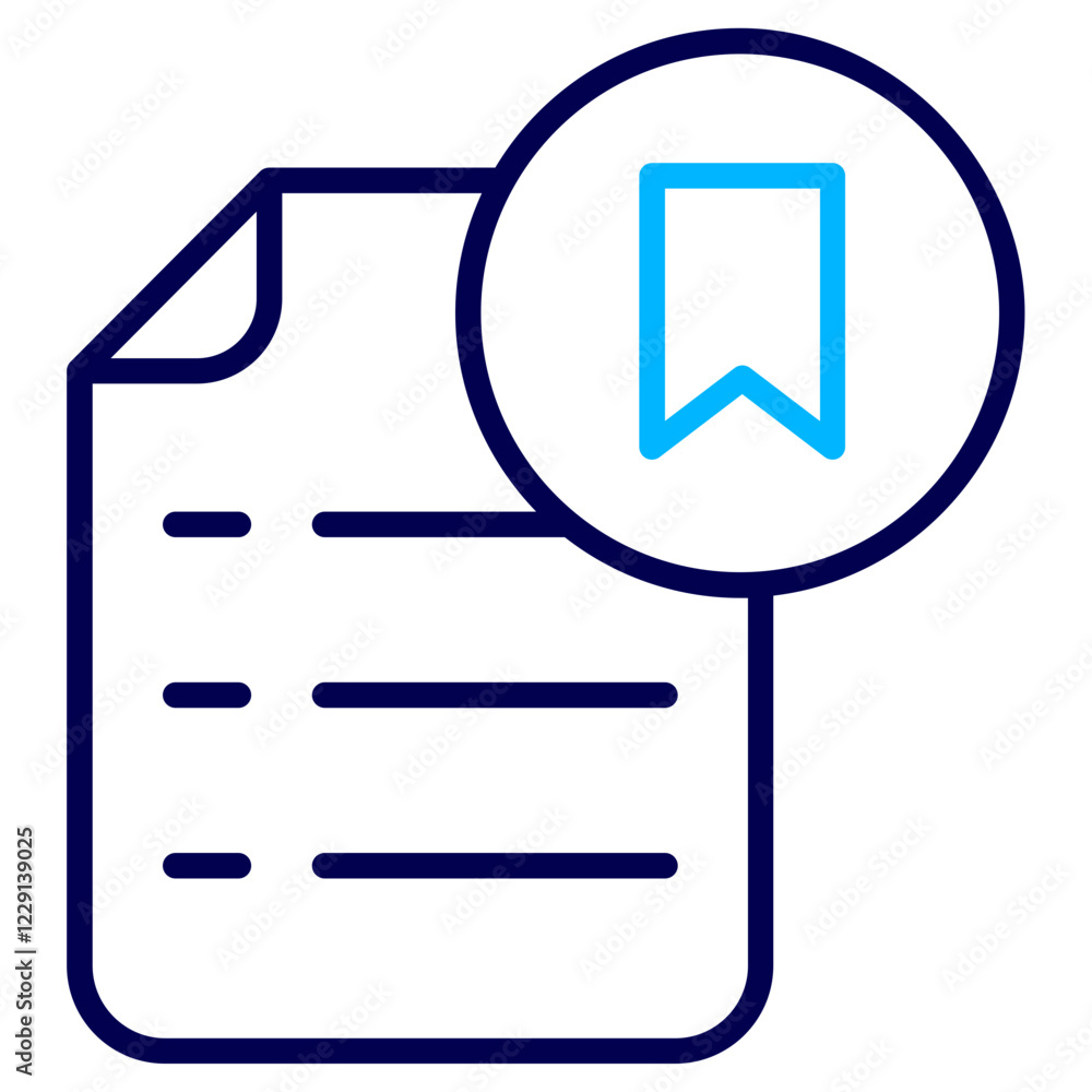 Bookmark Document Outline Color icon Bookmark Document Outline Color icon