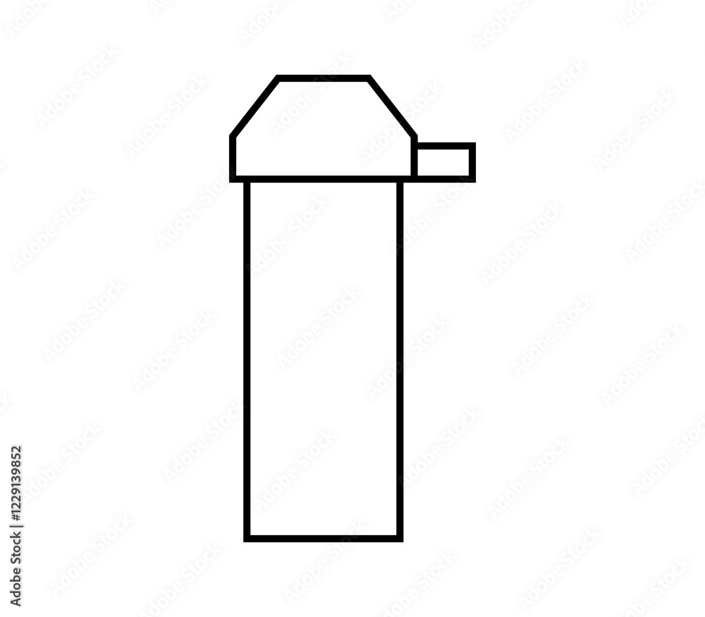 Thermos icon illustrated in vector on white background Thermos icon illustrated in vector on white background