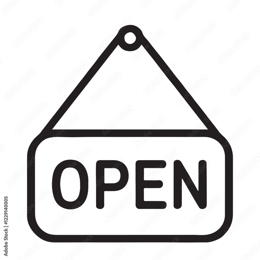 Open Sign Icon Graphic Design Vector Illustration Open Sign Icon Graphic Design Vector Illustration