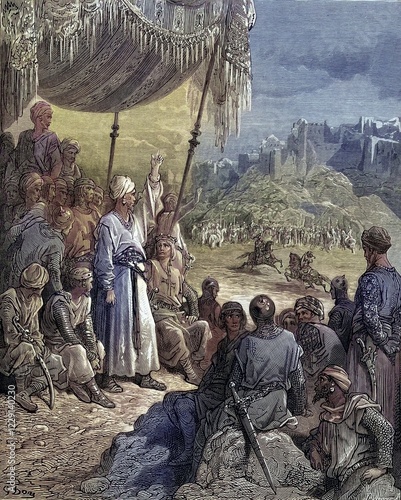 Photos A friendly tournament during the third crusade in 1189, Historical, digitally re