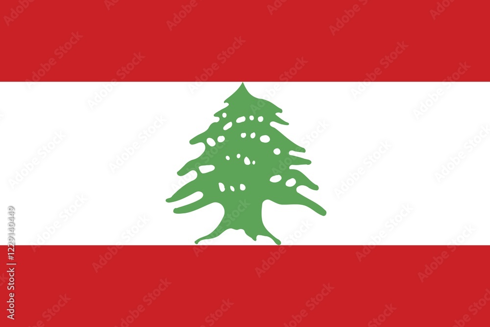 Flag of Lebanon, Vector illustration Flag of Lebanon, Vector illustration