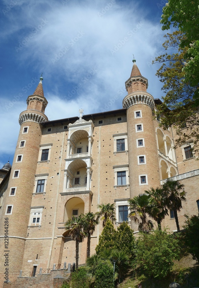 Facade of Palazzo Ducale, Urbino, Region Marche, Italy, Europe Facade of Palazzo Ducale, Urbino, Region Marche, Italy, Europe