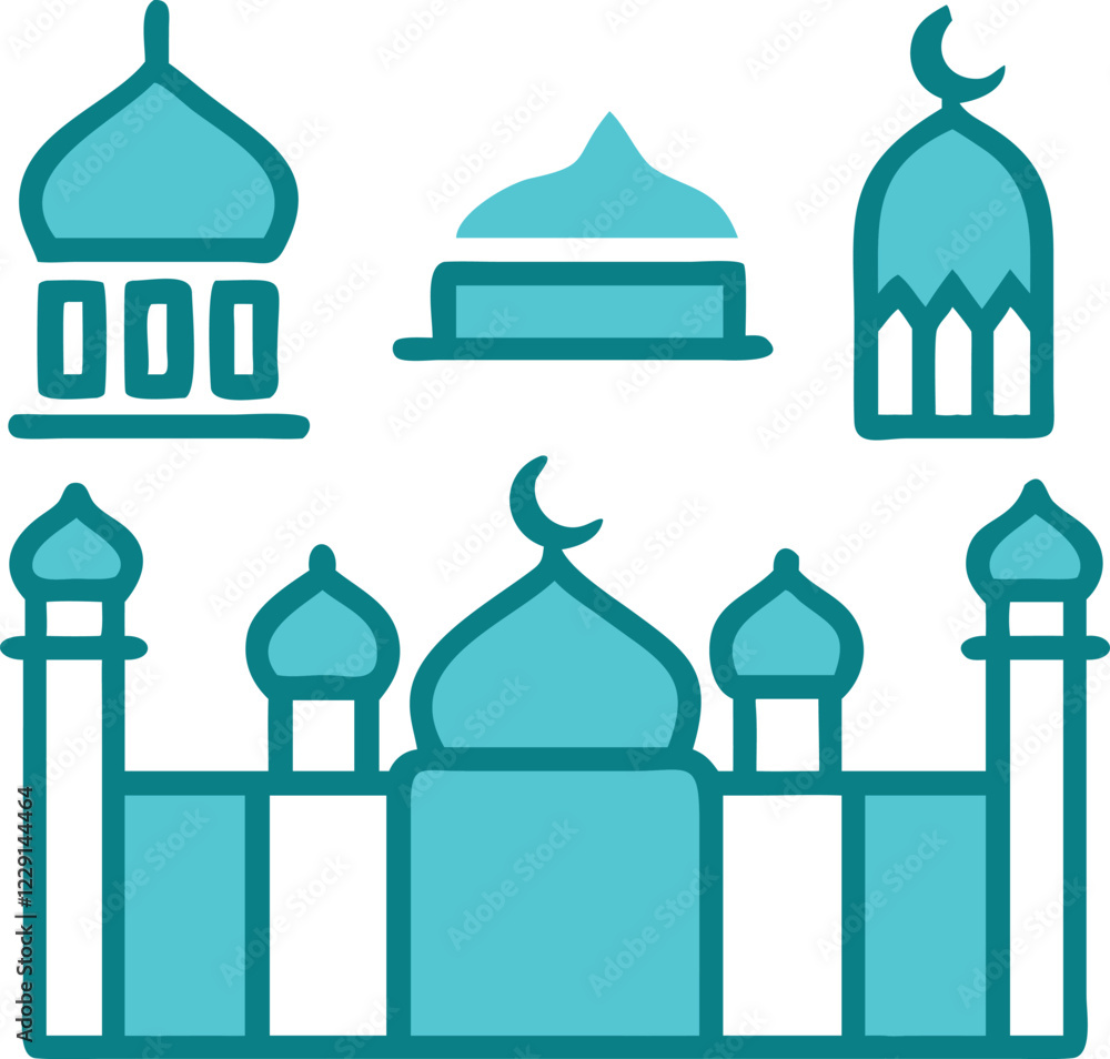 illustration of a mosque illustration of a mosque