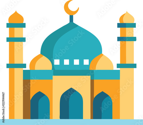 vector illustration of taj mahal