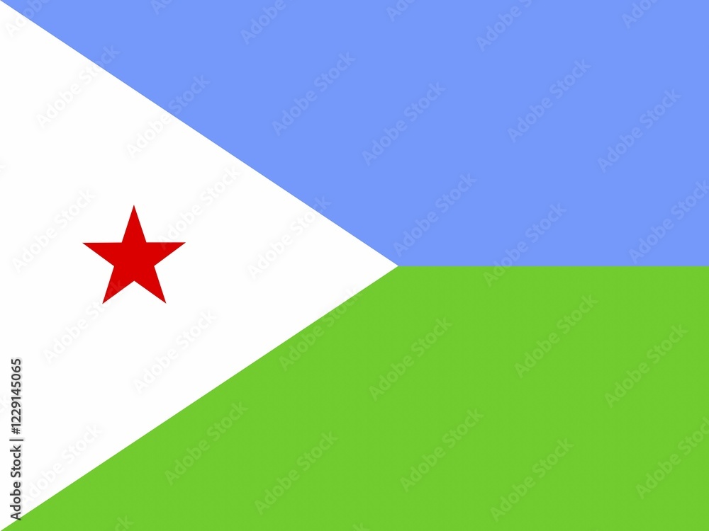 Fototapeta premium Official national flag of Djibouti