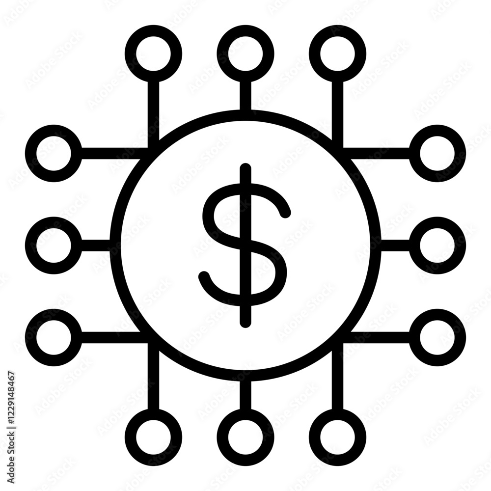 Digital Currencies line icon Digital Currencies line icon