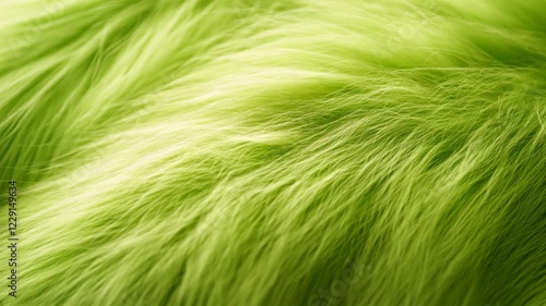 Abstract close-up of soft, green fur texture, suitable for design, fashion, textile, and creative branding