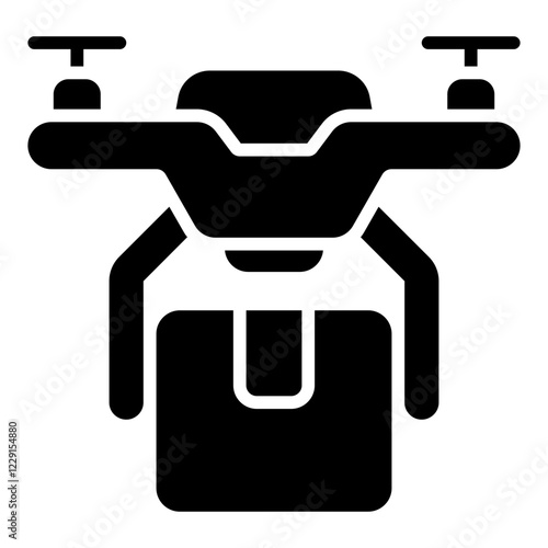 Drone Delivery glyph icon