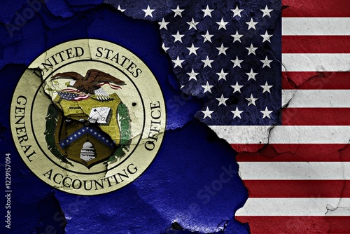 Wallpaper Mural Flags of General Accounting Office and USA Torontodigital.ca