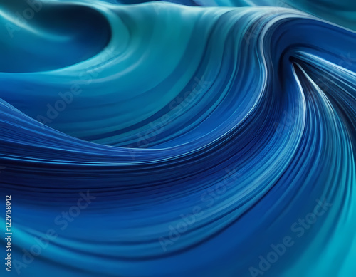 Fluid Silver Waves