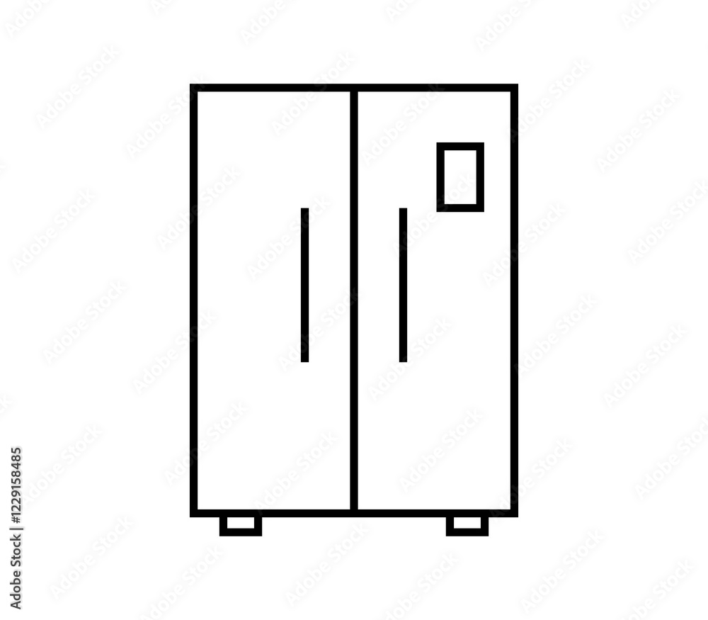 Fridge icon illustrated in vector on white background Fridge icon illustrated in vector on white background