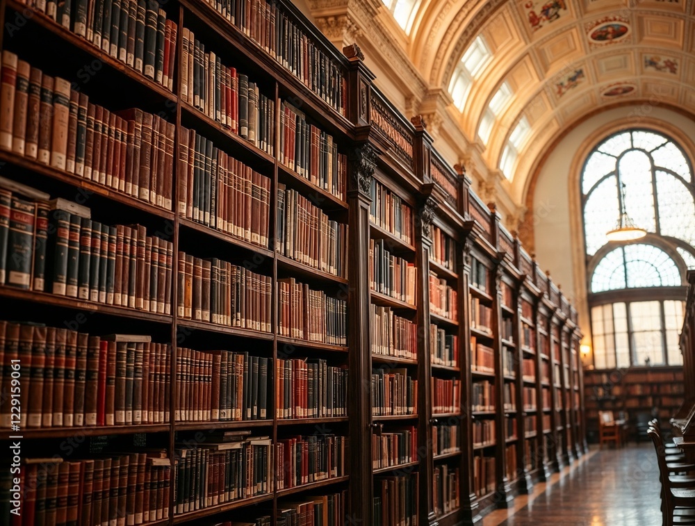 Library, soft and warm lighting Library, soft and warm lighting