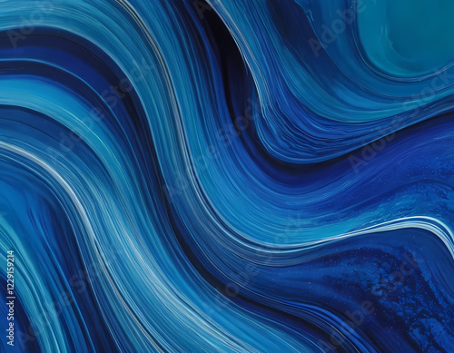 Fluid Silver Waves