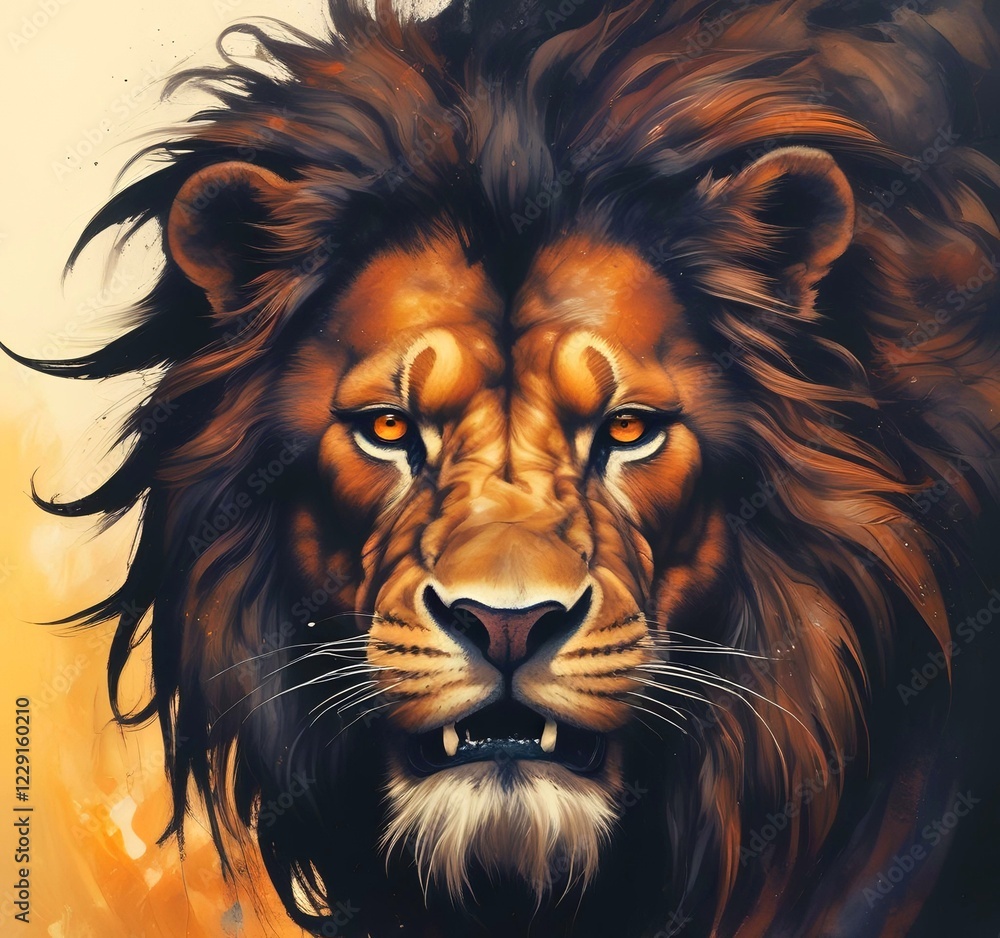 Illustration of lion. Illustration of lion.