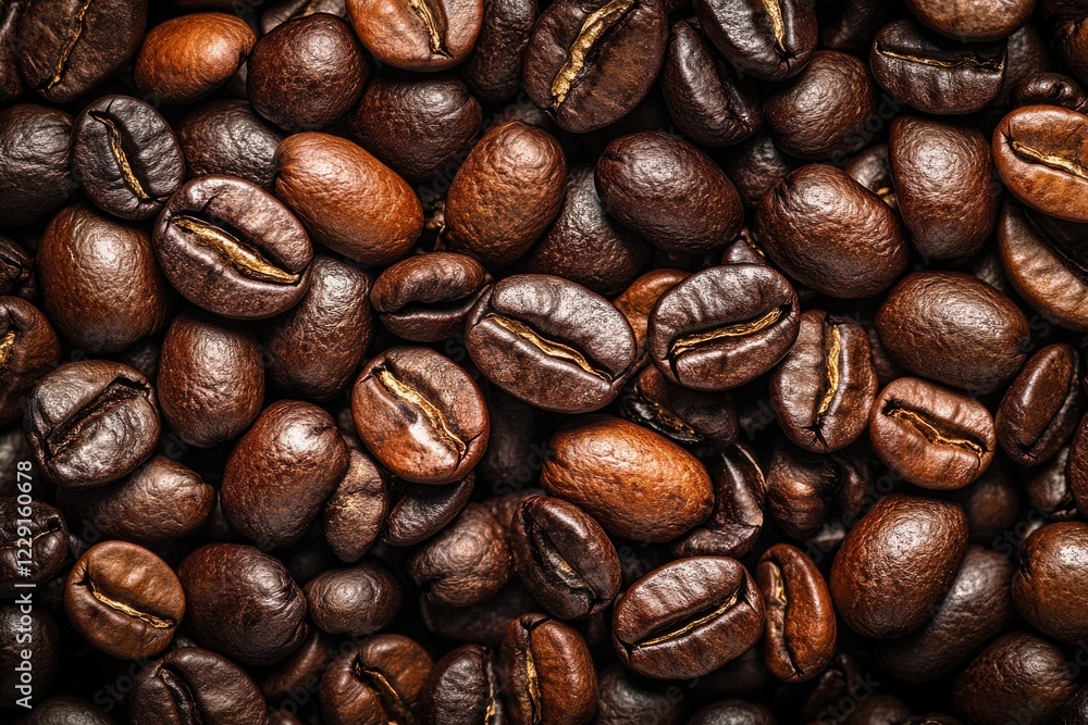 Fototapeta premium Variety of Coffee Beans in Rich Brown Color Palette for Inspiration