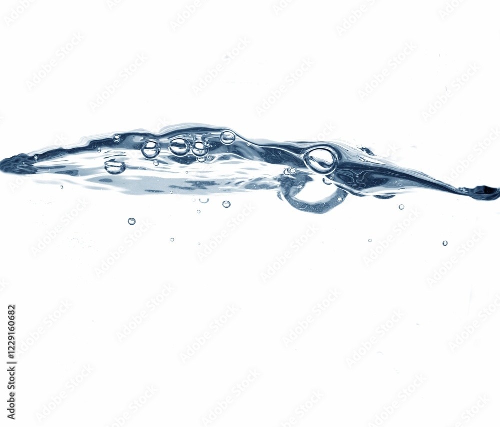 Blue water on a white background Blue water on a white background
