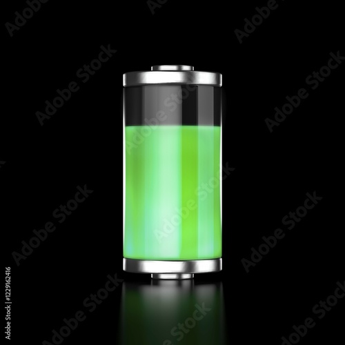 Wallpaper Mural Cell phone battery charge symbol, fuel cell 3D illustration isolated on black background Torontodigital.ca