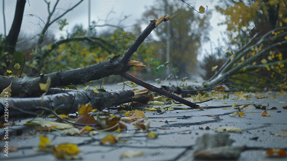 Close-up of a broken tree branch lying on cracked pavement, symbolizing decay and nature’s resilience.
Close-up of a broken tree branch lying on cracked pavement, symbolizing decay and nature’s resilience.