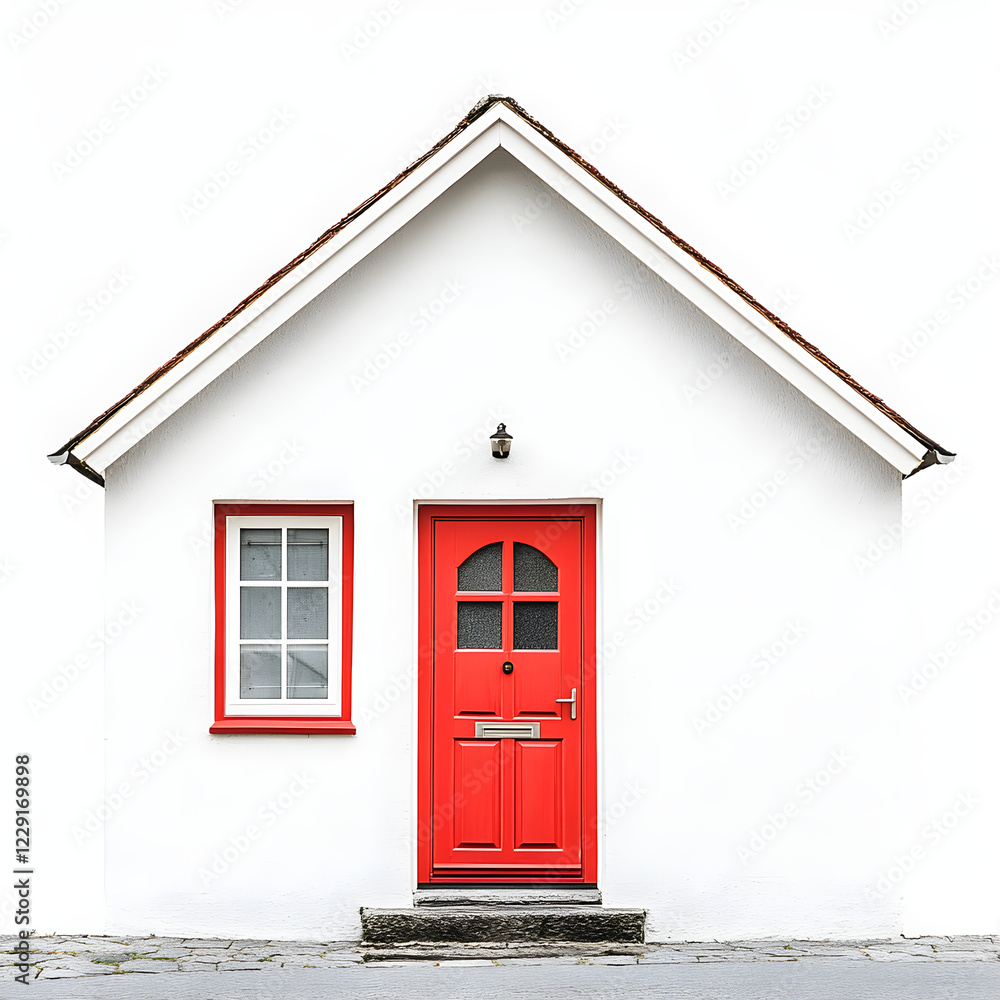 House with a door or window – A house featuring an open door or window, symbolizing opportunity and new beginnings House with a door or window – A house featuring an open door or window, symbolizing opportunity and new beginnings