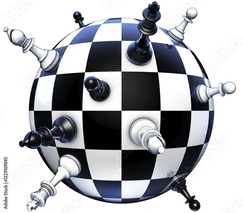 Foto Politics 3D concept on chess