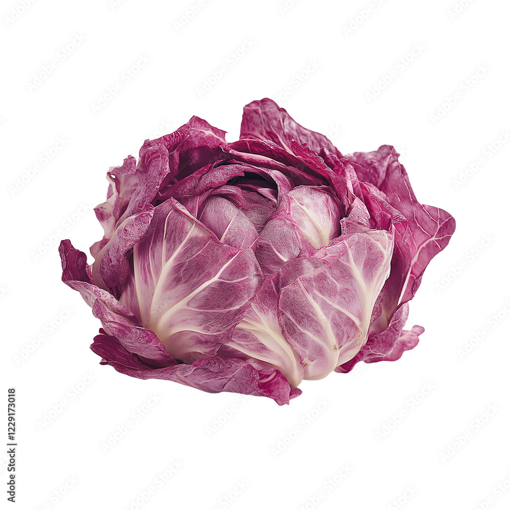 Fototapeta premium Vibrant Red Cabbage on Black Background