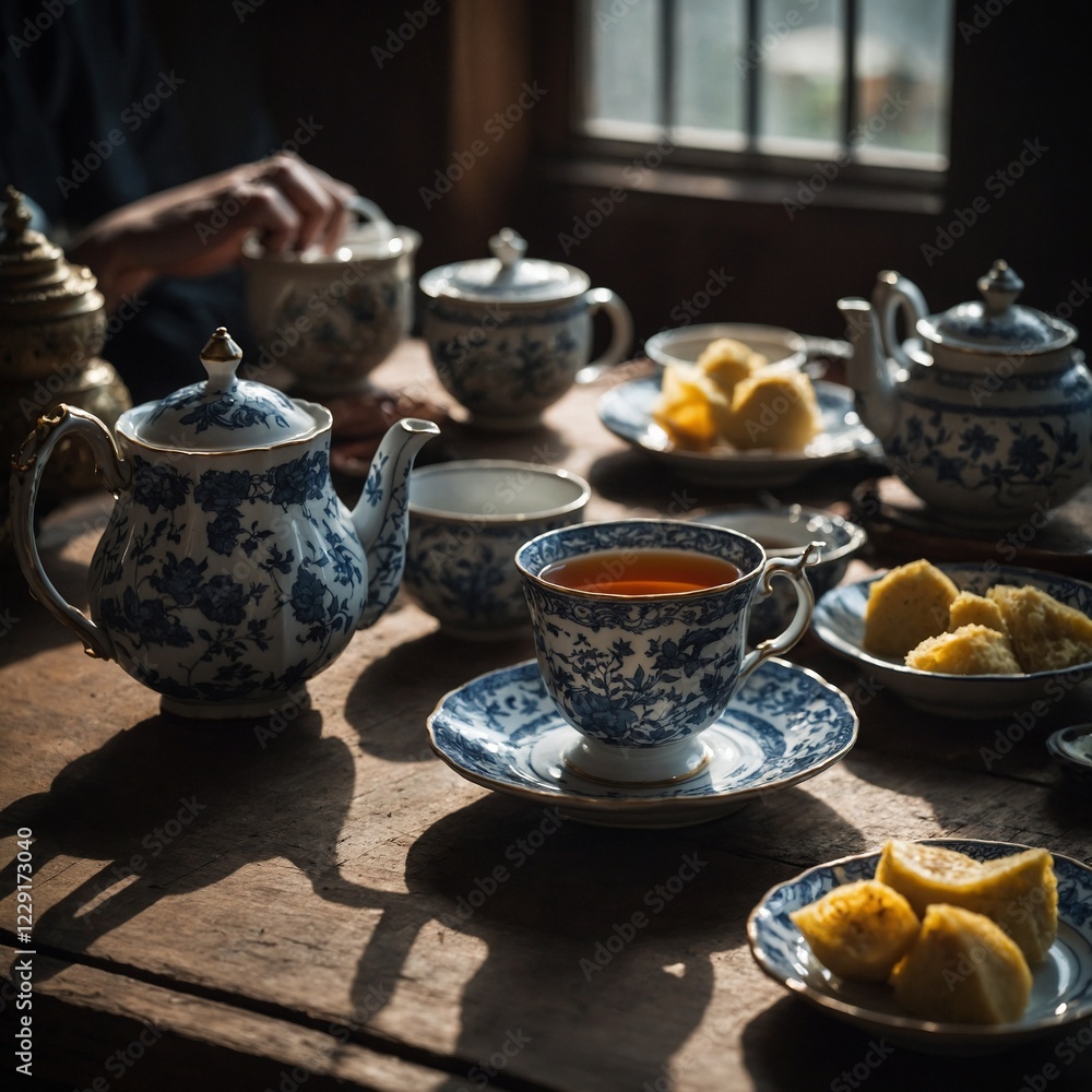 Fototapeta premium Write about the importance of tea in social gatherings.