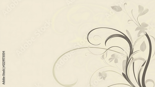 Wallpaper Mural Elegant Floral Design on a Beige Background Torontodigital.ca