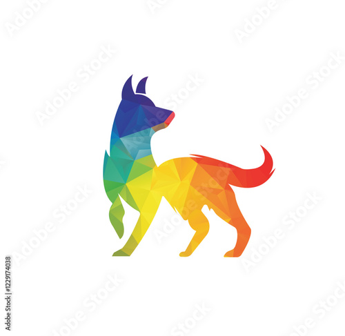 Dog training logo ideas on a white background. dog logo designing