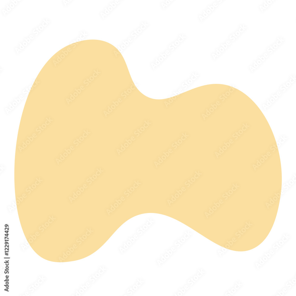 Soft Yellow Abstract Blob Elements Illustration Soft Yellow Abstract Blob Elements Illustration