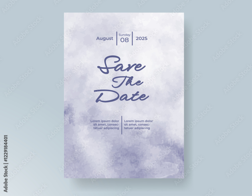 Wedding invitation with Abstract splashed watercolor background Wedding invitation with Abstract splashed watercolor background