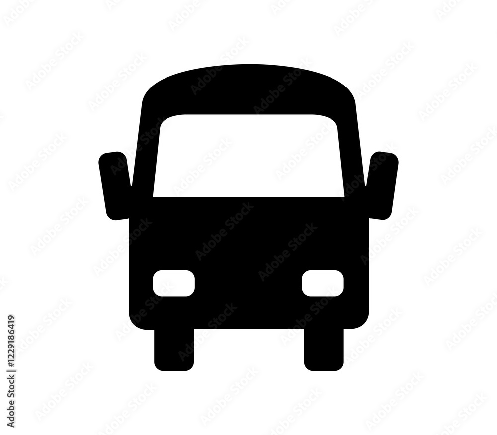 City bus icon illustrated in vector on white background City bus icon illustrated in vector on white background