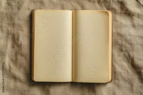 High Resolution Visual of Blank Open Spring Notebook on the Empty Background Notepad Sheet photo