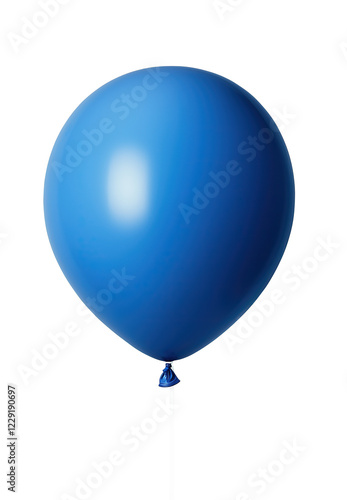 Blue balloon on white string given as severance pay in series with copy space for face photo on transparent background, png
