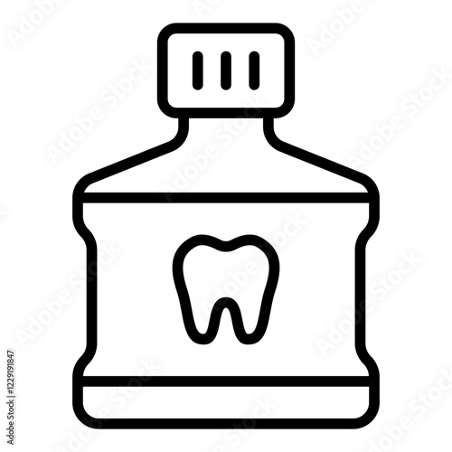 Mouthwash Bottle line icon