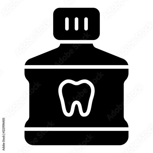 Mouthwash Bottle glyph icon