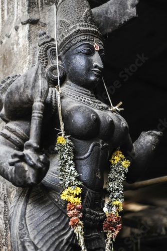 War Goddess Meenakshi, the Goddess with three breasts, Sri Meenakshi Temple Sundareshwarar, Madurai, Tamil Nadu, South India, India, Asia photo